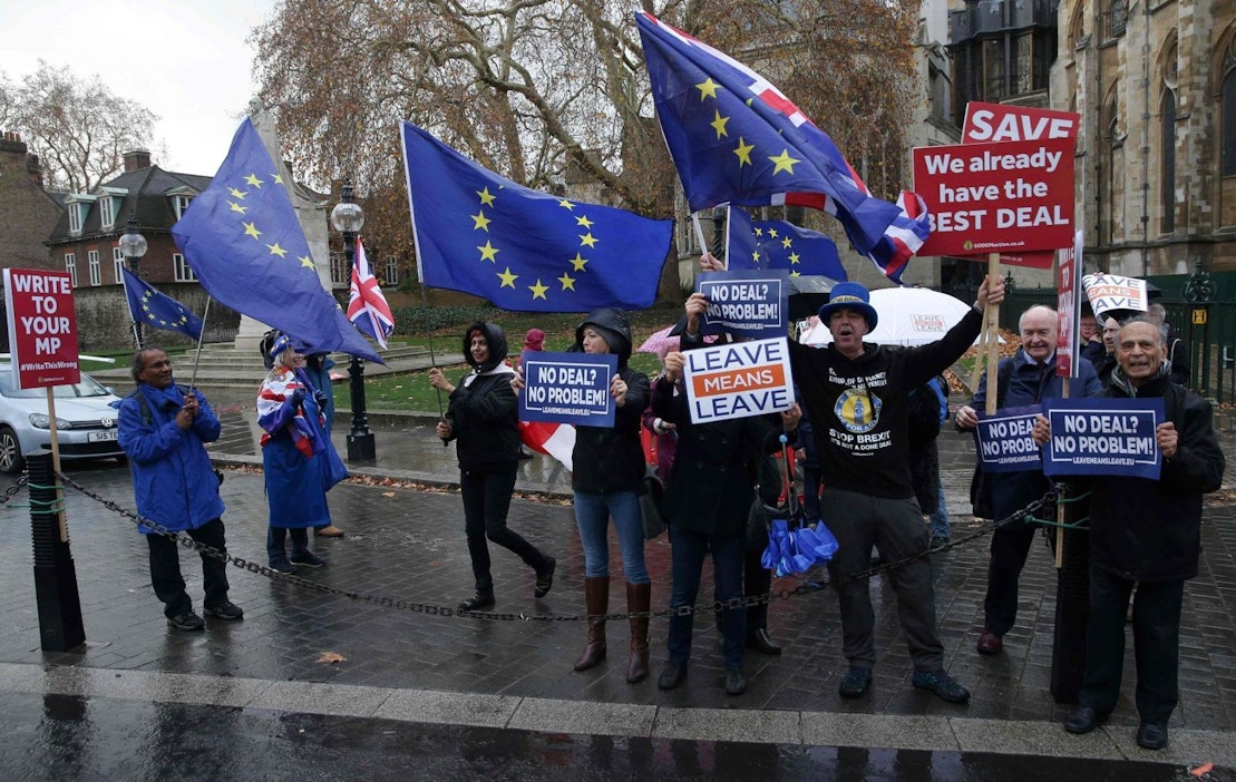Britanniassa on paljon brexitin kiihkeitä vastustajia.