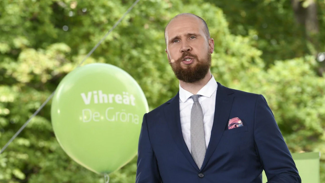 Vihreiden kannatus on 15,5 prosenttia, mikä on puolueen ennätys HS-gallupeissa. LEHTIKUVA / MARTTI KAINULAINEN