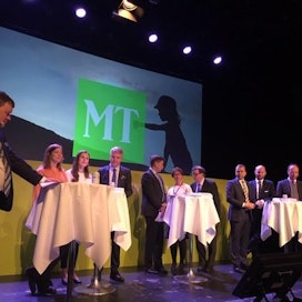MT:n ja MTK:n vaalipaneeli pidettiin Helsingin Vanhalla ylioppilastalolla.