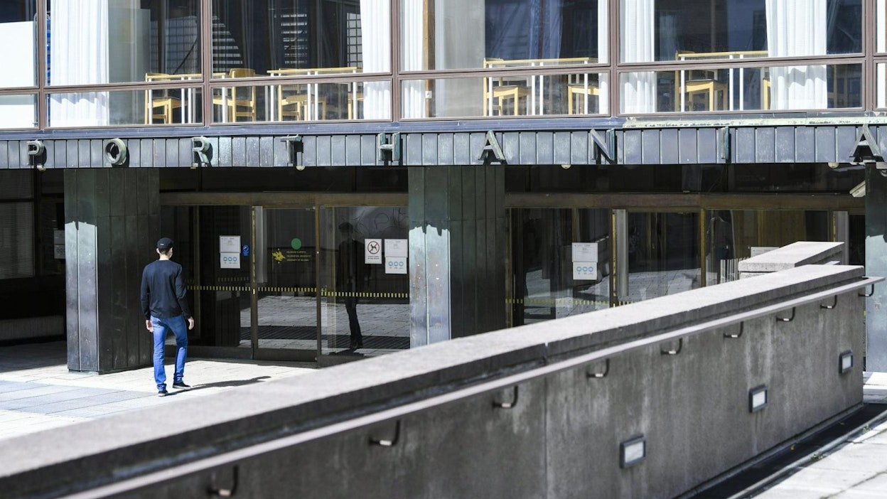 Porthania-rakennus kuuluu Helsingin yliopiston keskustakampukseen. Lehtikuva / Markku Ulander