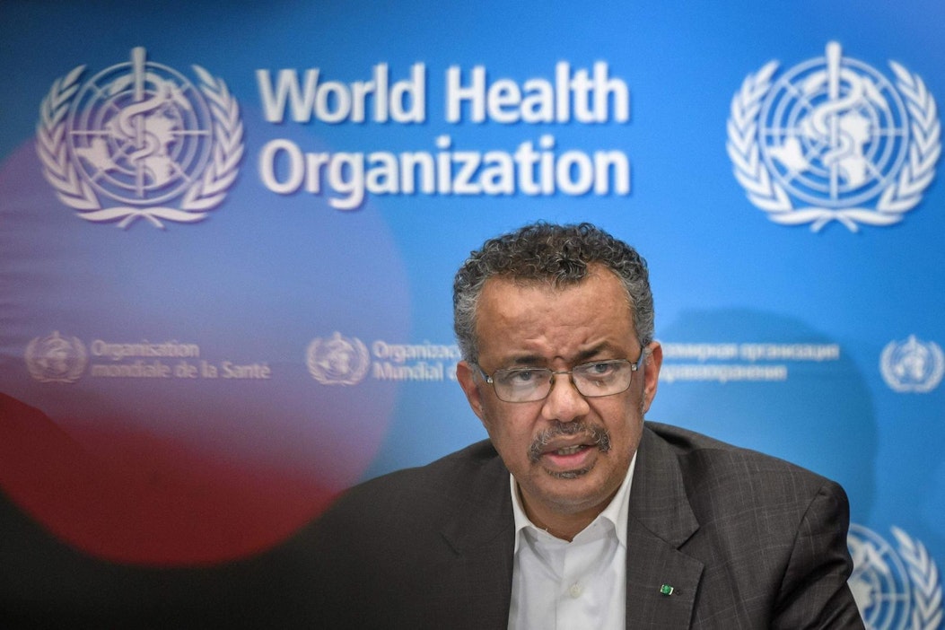 Maailman terveysjärjestön WHO:n johtaja Tedros Adhanom Ghebreyesus. LEHTIKUVA/AFP