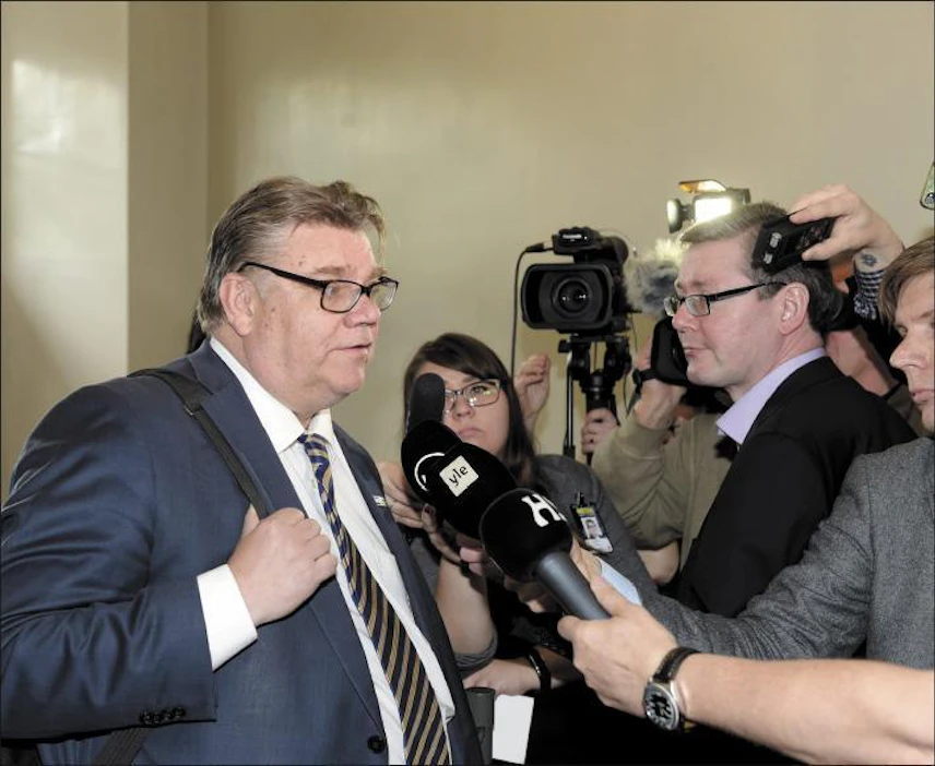 Puheenjohtaja Timo Soini (ps.) oli viikonloppuna tyytyväinen hallitus-neuvotteluissa saavutettuihin talous- ja veroratkaisuihin. Martti Kainulainen/lehtikuva