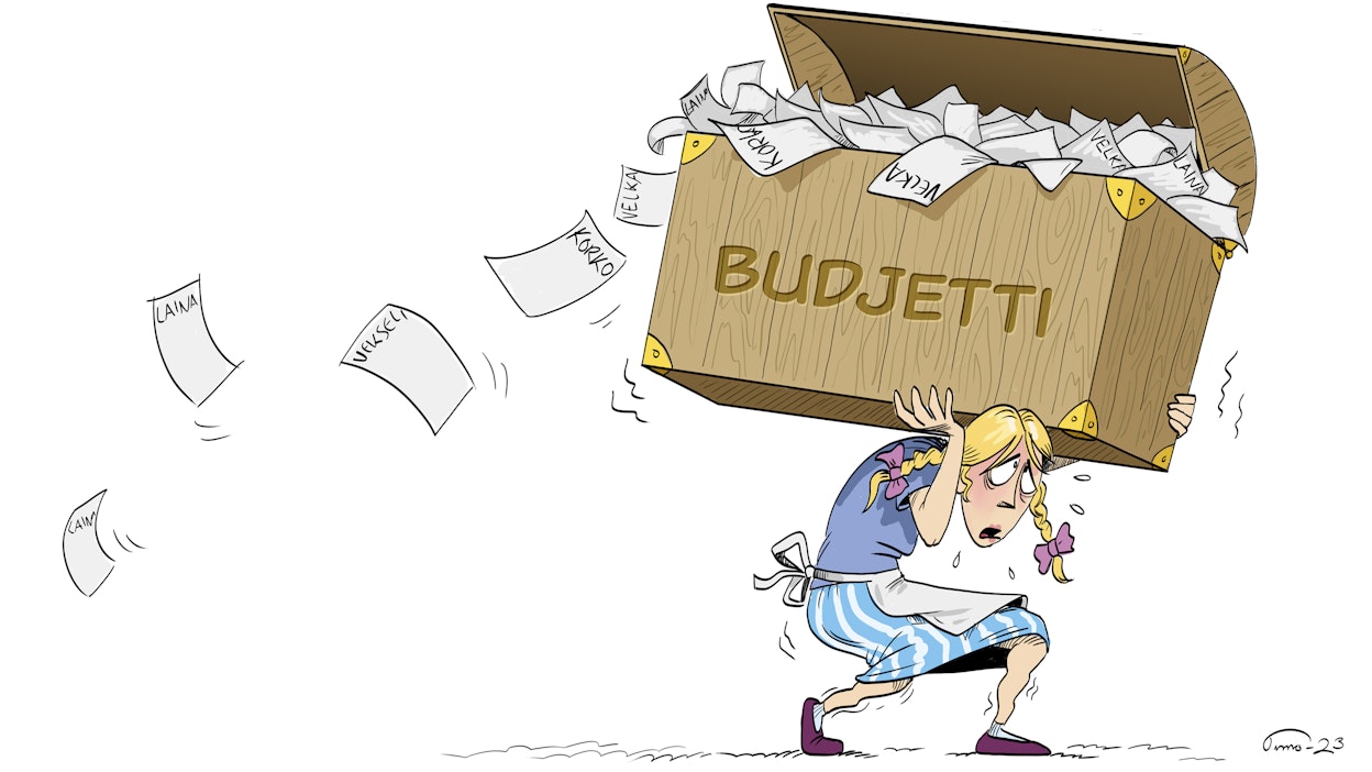 Suomi-neidon taakkana on iso velkalasti.