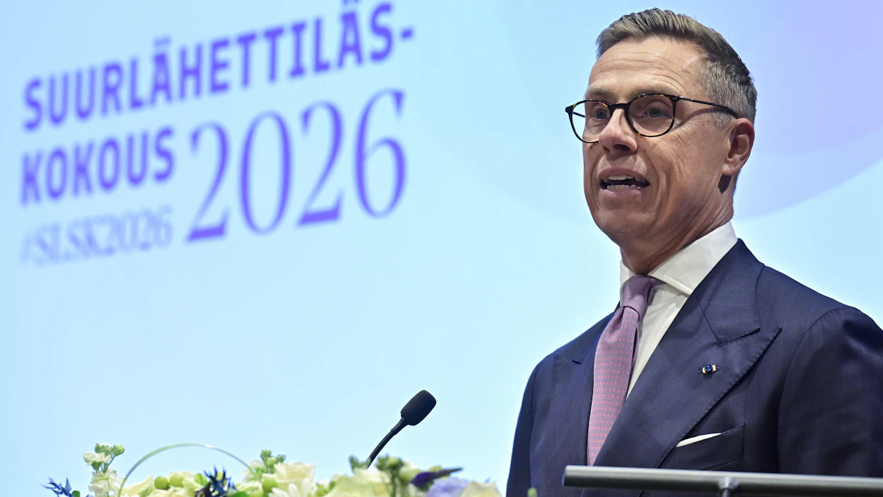 Presidentti Alexander Stubb toi suurlähettiläille terveiset Ukrainasta, josta hän palasi tänä aamuna. MARKKU ULANDER / LEHTIKUVA.