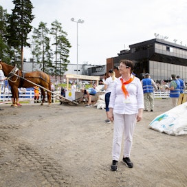 Näyttelypäällikkö Kirsi Mutka-Paintolan mielestä erityisesti hevosvetokisat ovat olleet mielenkiintoisia katsottavia.