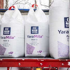 Yara laski tammikuun alussa lannoitteidensa hintoja yli 200 euroa tonnilta siitä, mitä ne olivat joulukuun alussa.