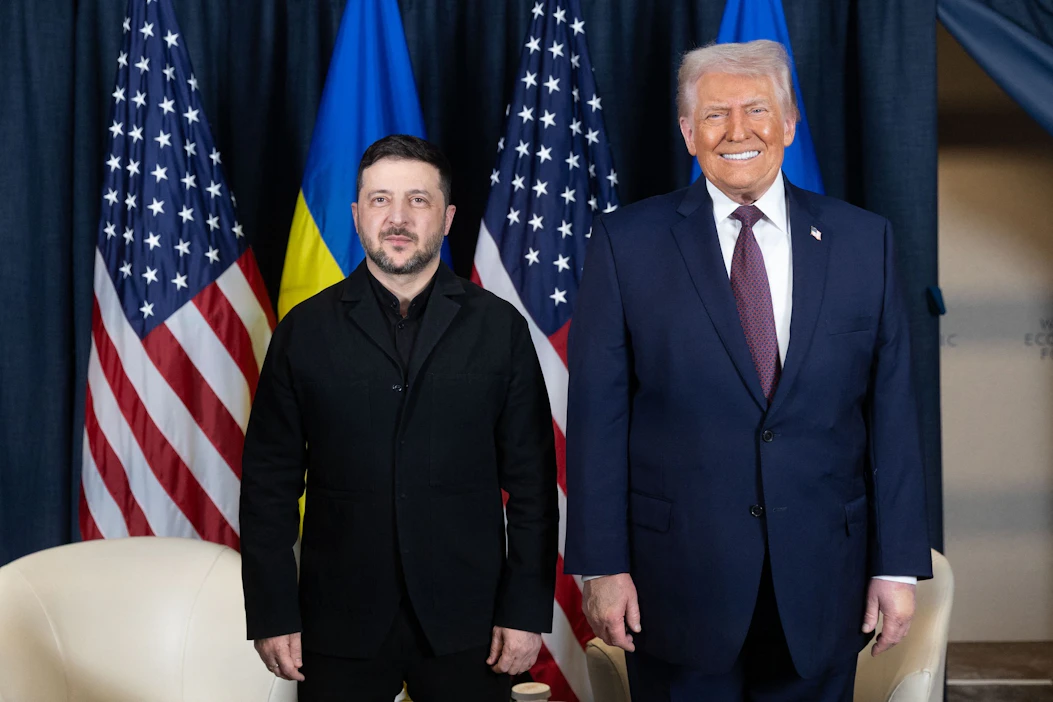 Presidentit tapasivat Sveitsin Davosissa Maailman talousfoorumin yhteydessä. LEHTIKUVA/AFP.