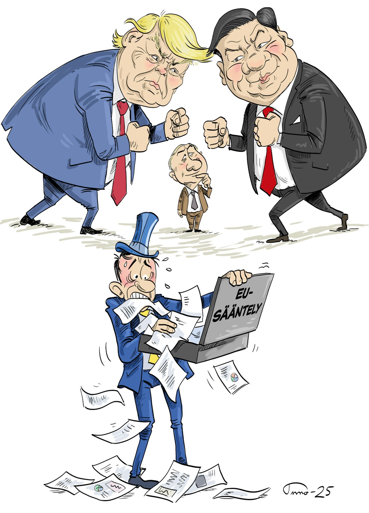 Yhdysvallat, Venäjä ja Kiina jakavat maailma omiin etupiireihinsä. EU-Eurooppa tuhlaa aikaa ja voimavaroja turhaan sääntelyyn.