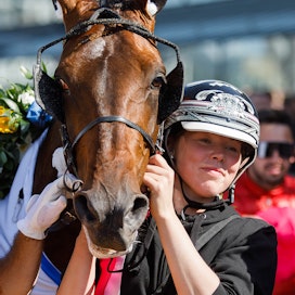 Mittavan uran hevosenhoitajana ulkomailla tehnyt Maiju Petriläinen sai juhlia Sweden Cup -finaalin voittoa Bengurion Jetin kanssa Elitloppet-lauantaina.