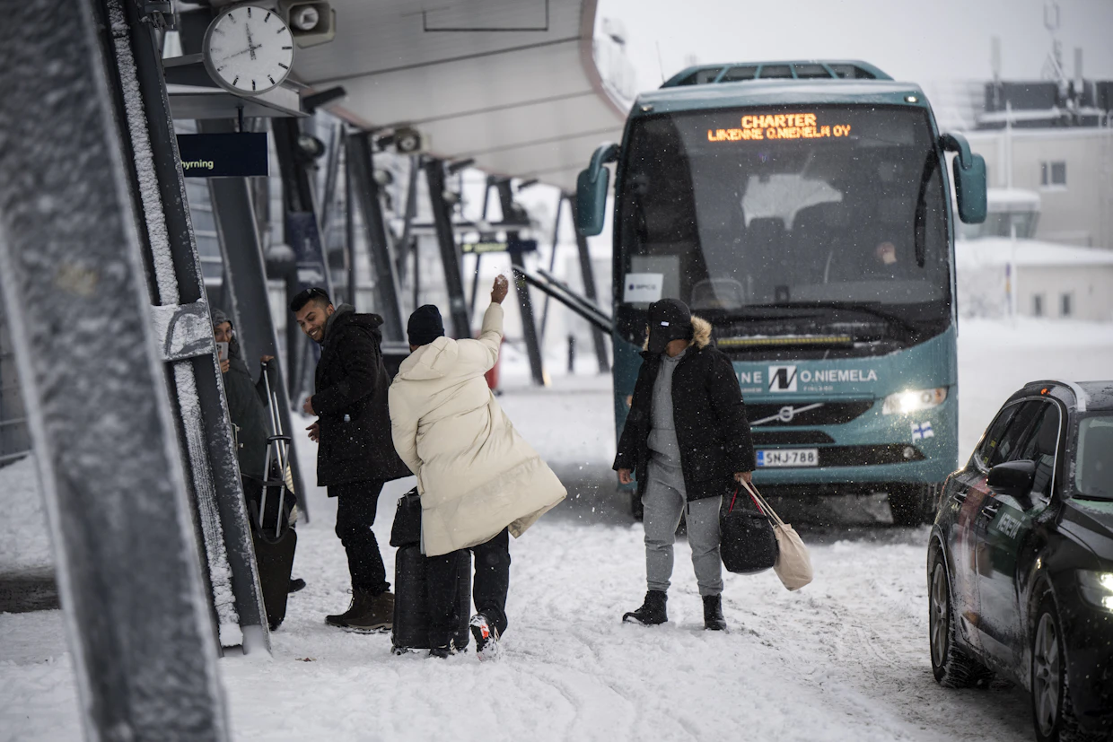 Lapissa kansainväliset lennot ovat lisääntyneet reippaasti. Kuva on Rovaniemen lentoasemalta.