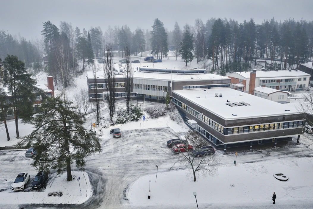 Näkymä Lapinlahden keskustasta joulukuussa 2025.