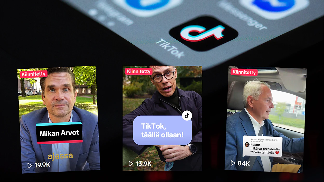 Presidenttiehdokkaiden TikTok sisällöt vaihtelevat, mutta paria ehdokasta lukuunottamatta kaikki julkaisevat sisältöä palvelussa.