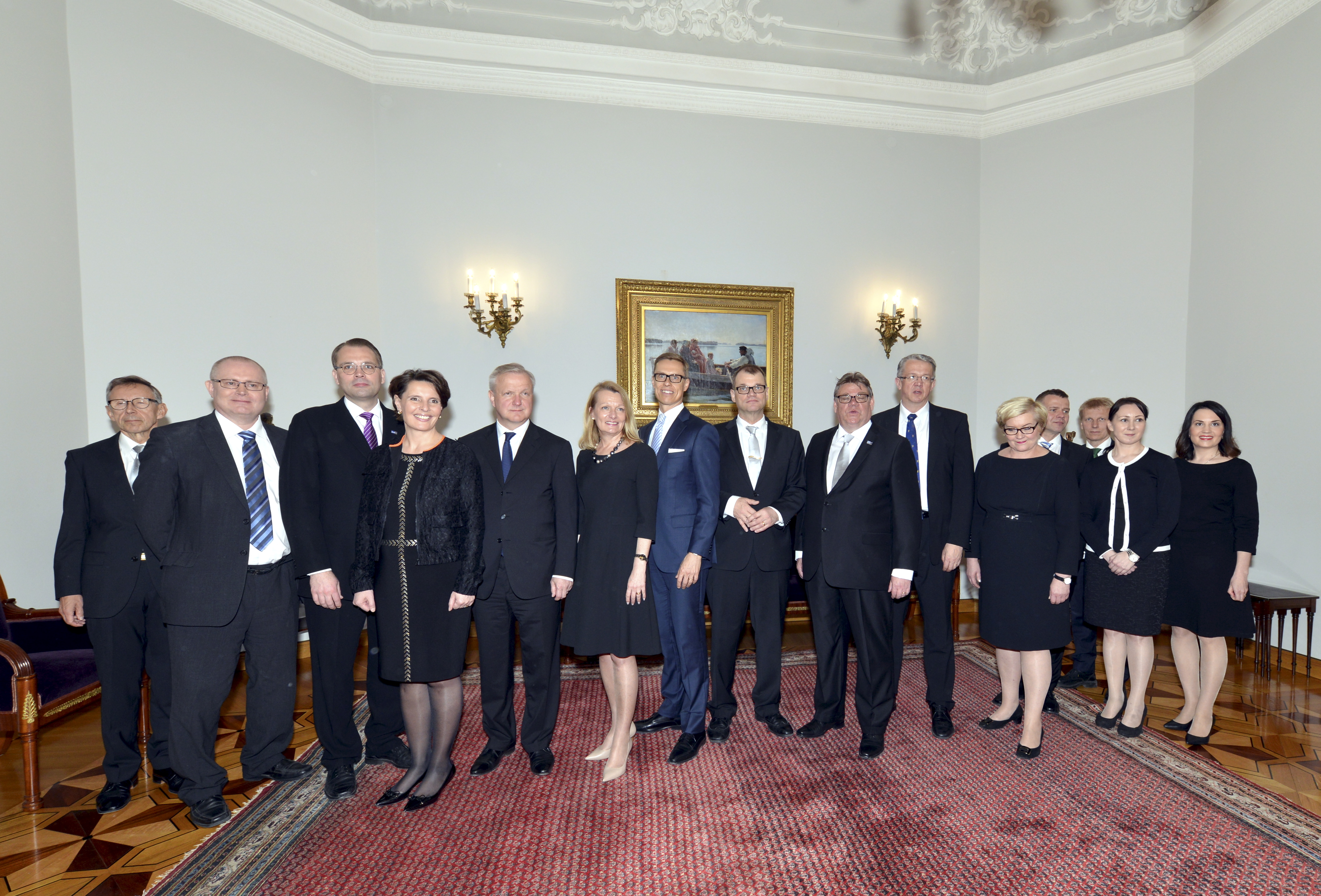 Juha Sipilän hallitus alkuperäiskokoonpanossaan.