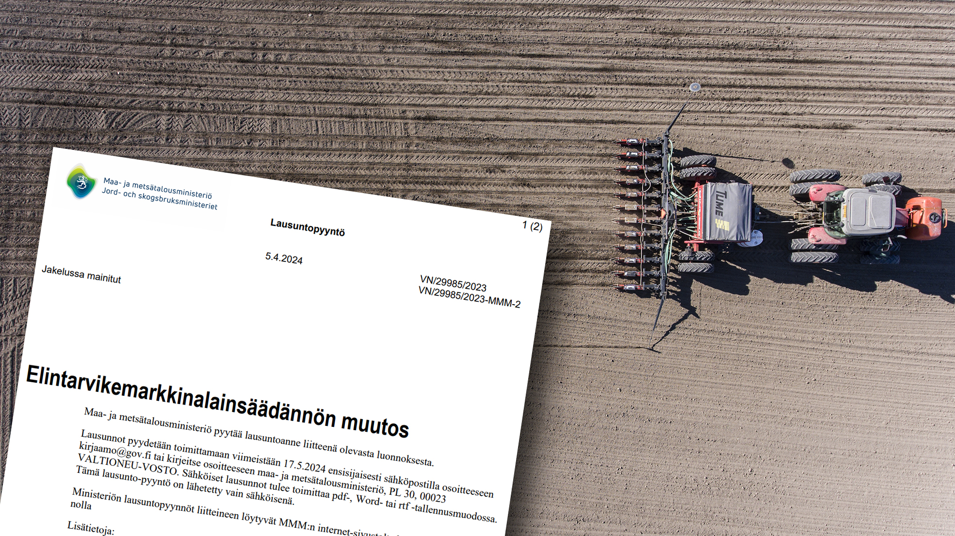 MTK:n mielestä ruokalakiin ehdotettu muutos ei riitä täyttämään hallituksen tavoitteita maatalouden tilanteen parantamisesta.