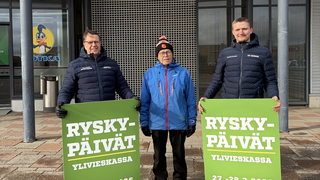 Rysky-päiviä organisoivat Jussi Korkia-aho (vas.), Väinö Haapakoski ja Janne Vierimaa.