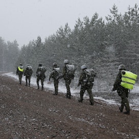 Porin prikaati kouluttaa varusmiehiä ja rauhanturvaajia Säkylässä. Kuva on vuodelta 2017.