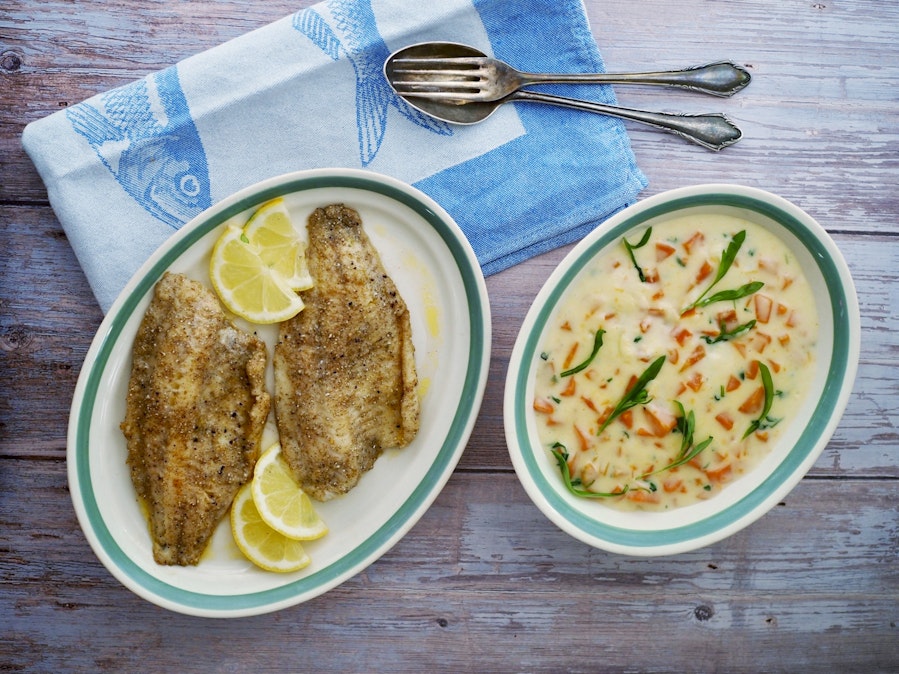 Ahven saa rapeamman paistopinnan ruisjauhosta.