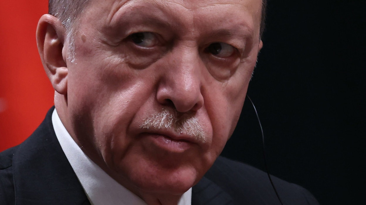 Turkin presidentti Recep Tayyip Erdogan.. 