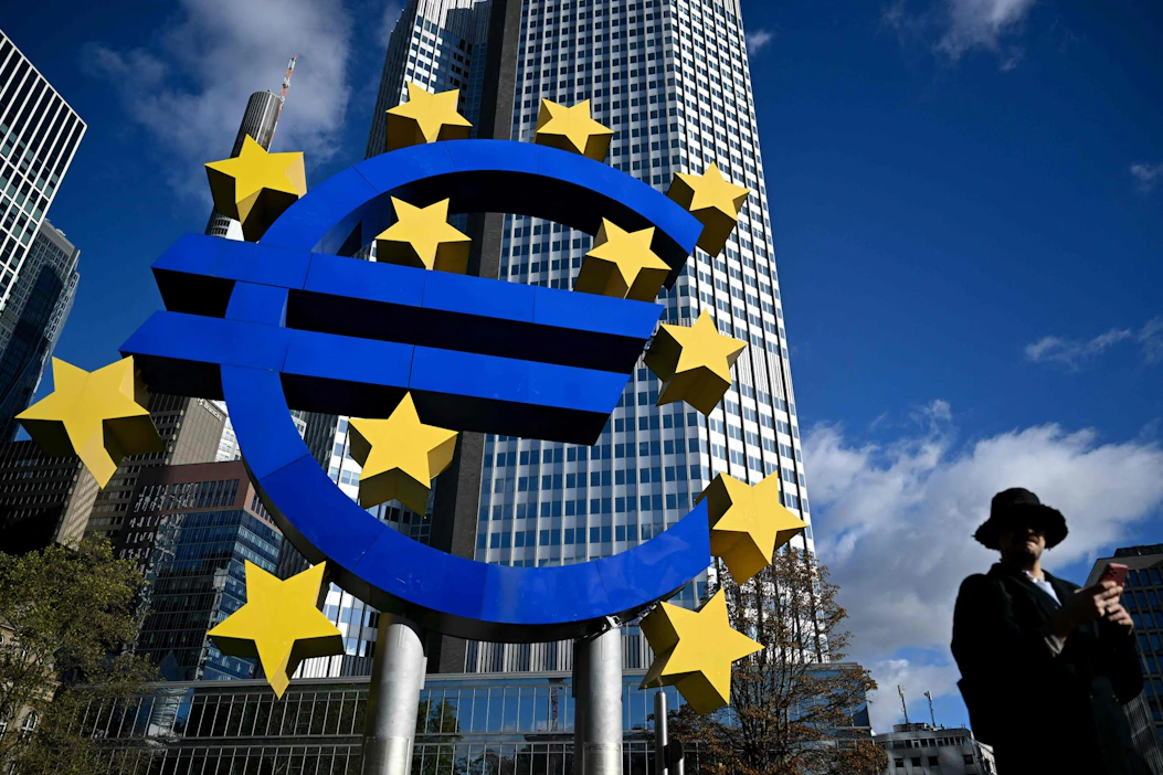 Euroopan keskuspankki EKP alensi ohjauskorkoja viimeksi kesäkuussa, ja keskeinen talletuskorko on ollut siitä lähtien tasan 2,0 prosenttia. LEHTIKUVA/AFP.