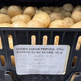 Egyptiläisiä perunoita löytyi muun muassa Oulun S-market Herkusta.
