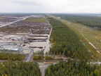 Kuvassa Muhoksen datakeskusalueen työmaata.