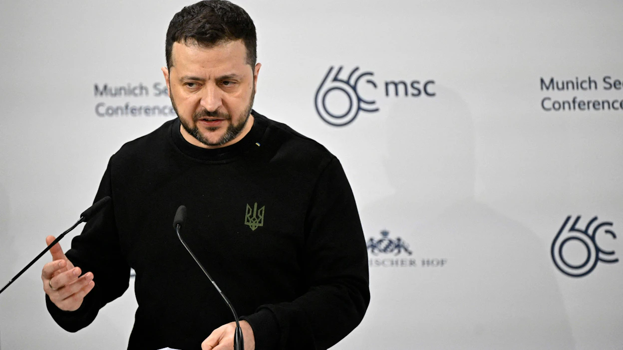 Zelenskyin mukaan Venäjä käy sotaa koko sääntöperustaista maailmanjärjestystä vastaan. LEHTIKUVA / AFP.
