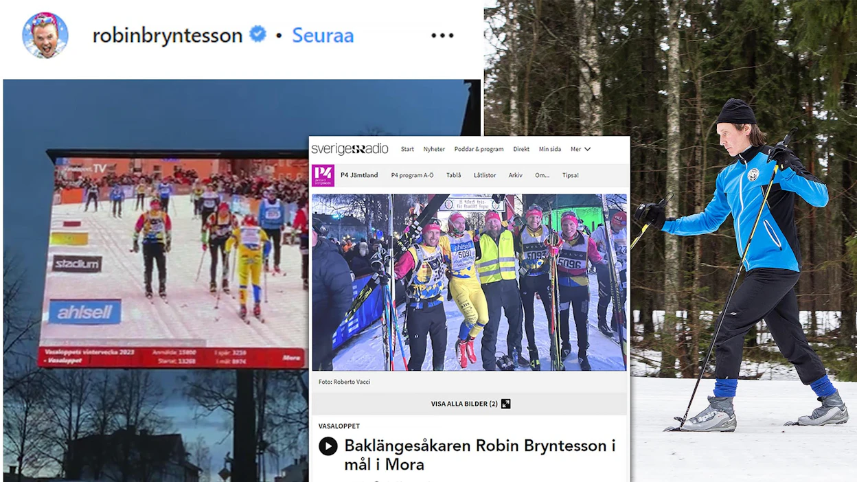 Robin Bryntessonin matka oli 90 kilometriä. MT:n testihiihtäjä jaksoi reilun kilometrin.