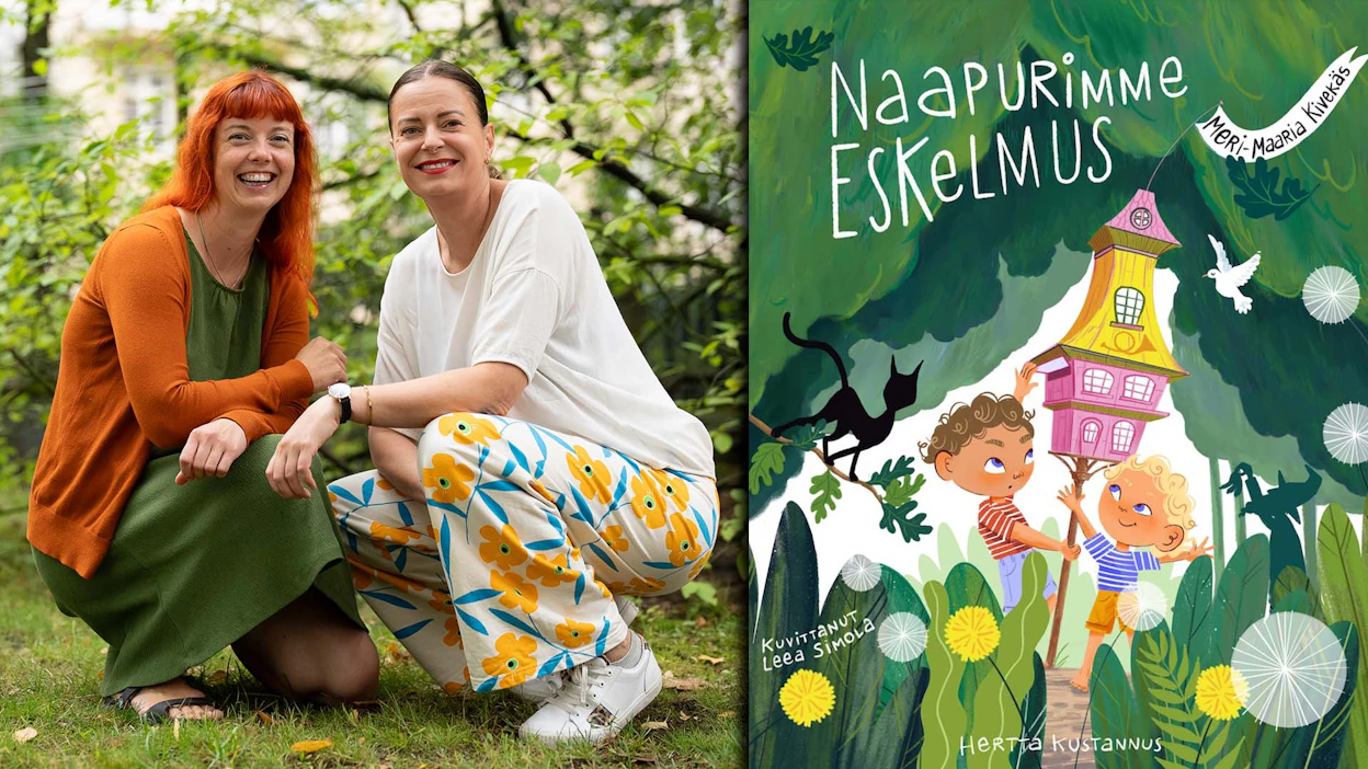 Naapurimme Eskelmus on Meri-Maaria Kivekkään esikoiskirja. Teoksen kuvitus on Leea Simolan käsialaa.