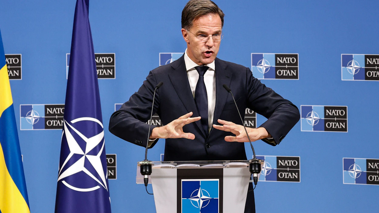 Mark Rutte ei sulje pois mahdollisuutta, että jokin muu maa nousisi vielä Ukrainan ohi 33. jäsenmaaksi. LEHTIKUVA/AFP.