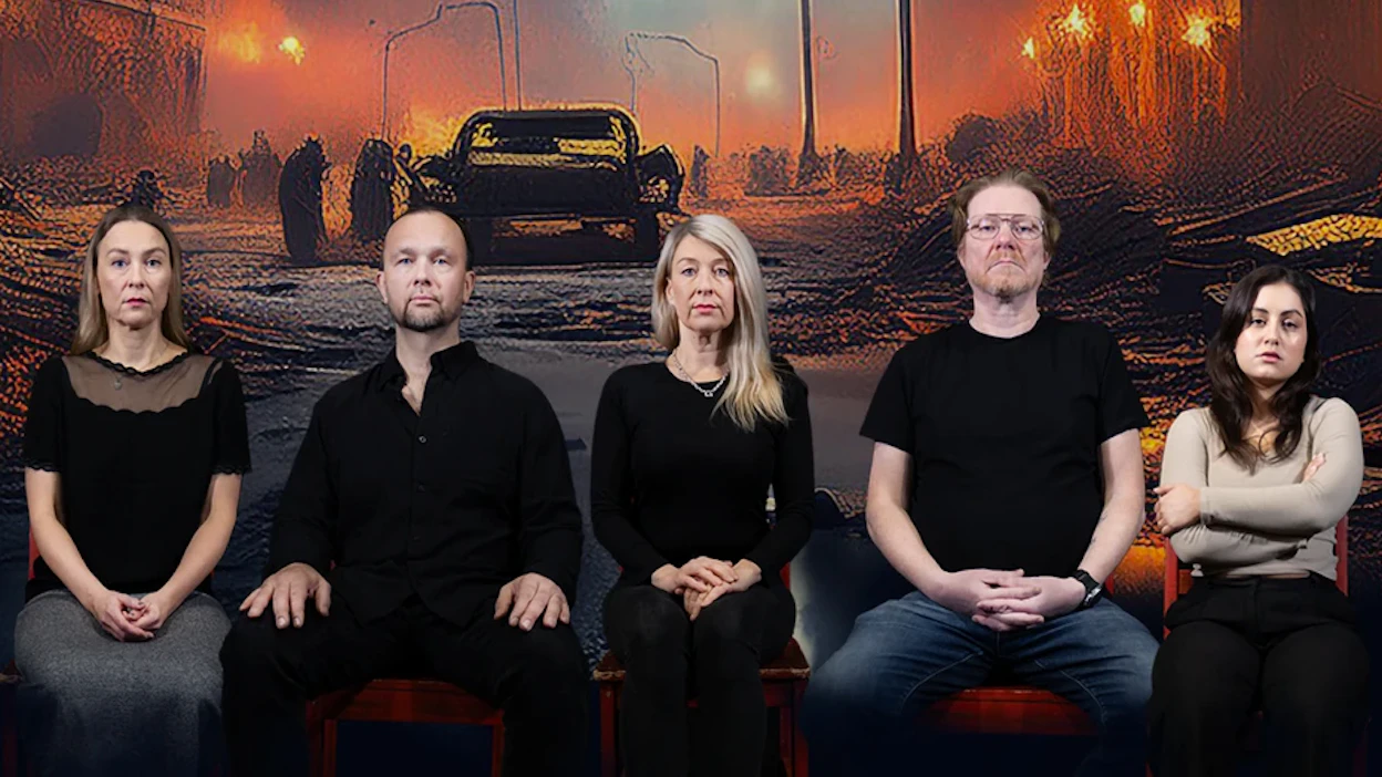 Viiden monologin esityskokonaisuudessa esiintyvät Pinja Flink, Jari Virman, Maija Rissanen, Sesa Lehto ja Yasmin Ahsanullah.