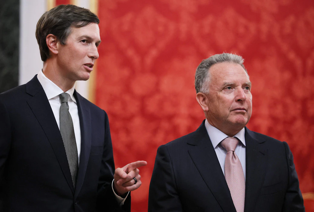 Eilen kaksikko Jared Kushner ja Steve Witkoff vieraili Venäjällä. AFP/LEHTIKUVA.