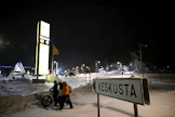 Lapissa EU-johtajat saavat kuvan pohjoisen välimatkoista ja pitkästä itärajasta Venäjän kanssa. LEHTIKUVA / Antti Aimo-Koivisto. 