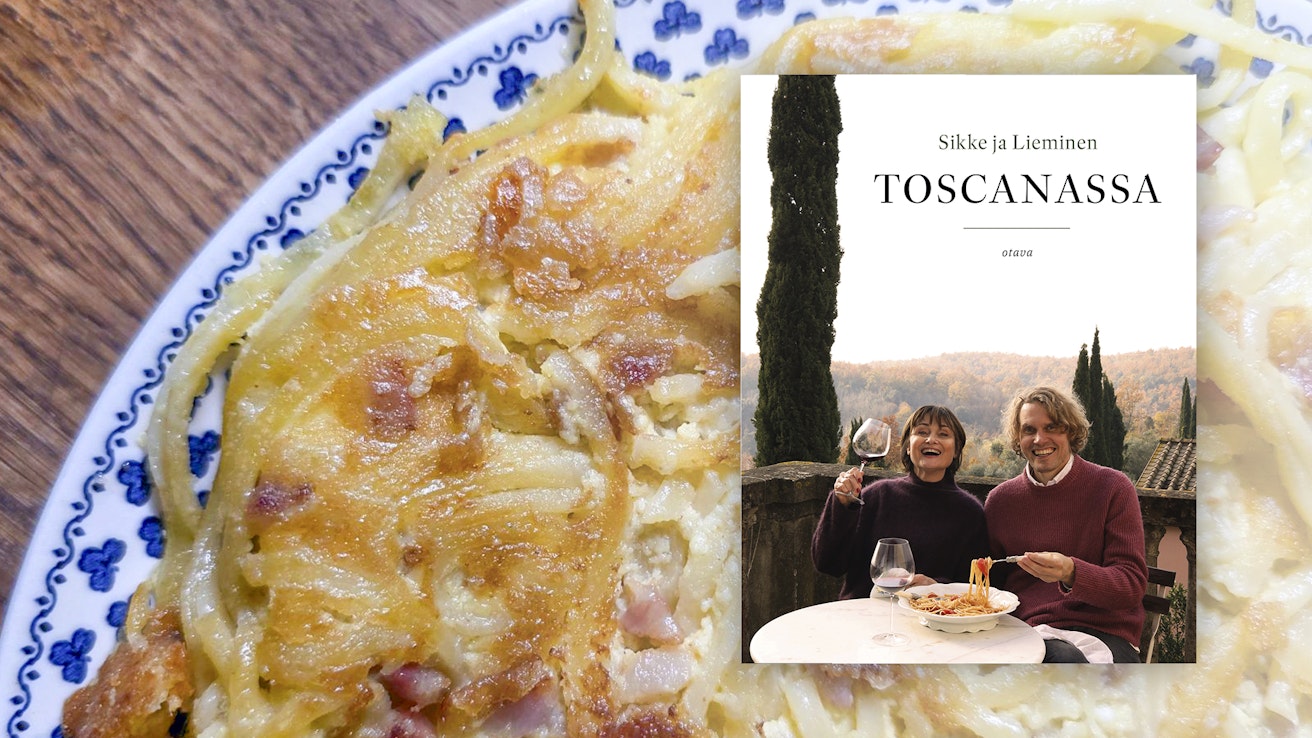 Sikke ja Lieminen Toscanassa sisältää roppakaupalla italialaisia reseptejä.