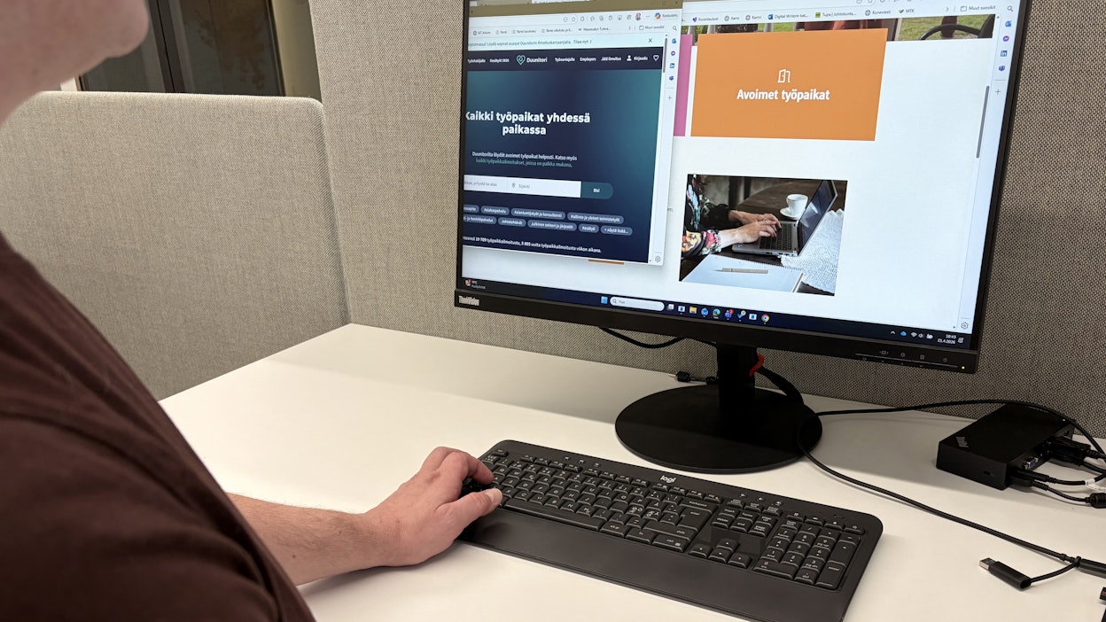 Työtä etsimässä. Kuvituskuva.