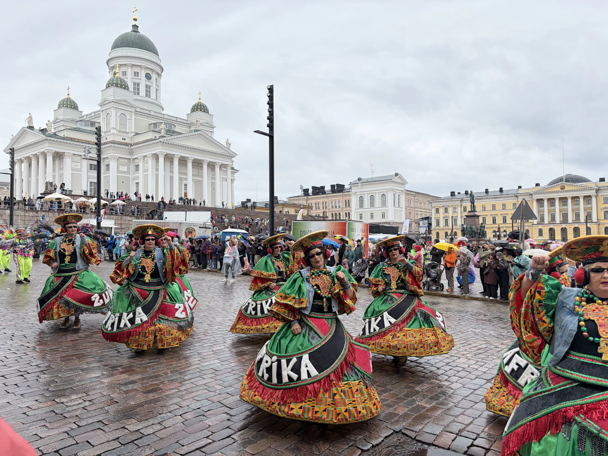 Kannanottoa zulujen puolesta Etelä-Afrikan väreissä.