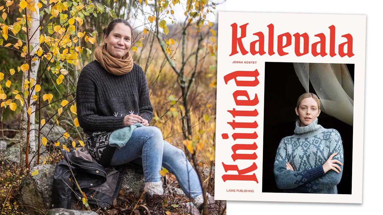 Jenna Kostet innostui neulomisesta keväällä 2020, kun maailma sulkeutui. Ensimmäiseksi hän neuloi Maailman synty -paidan – se sopi silloiseen hetkeen.