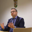 Kansanedustaja Mika Kari (sd.) kertoi näkemyksiään turvallisuuspolitiikasta SDP:n eduskuntaryhmän kesäkokouksessa Lappeenrannassa maanantaina.