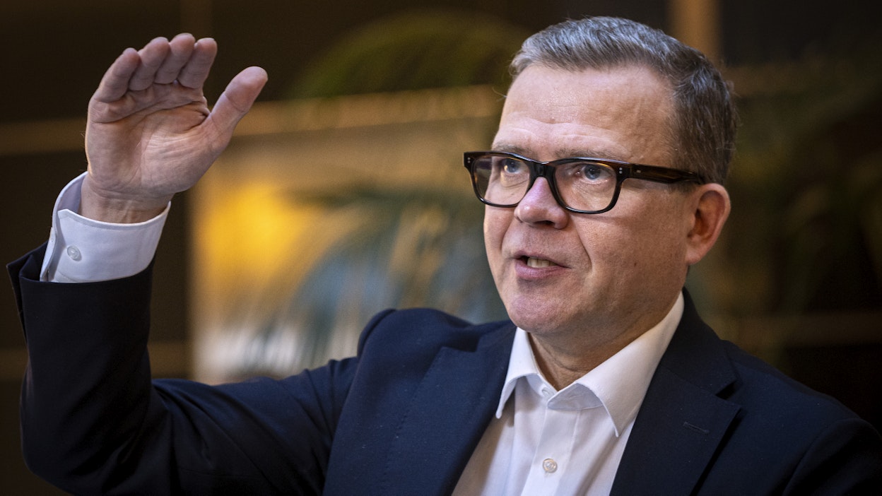 Pääministeri Petteri Orpo. Kuvituskuva.