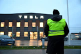Viikon kestänyt lakko on seurausta siitä, että Tesla ei suostu allekirjoittamaan työehtosopimusta. AFP / LEHTIKUVA. 