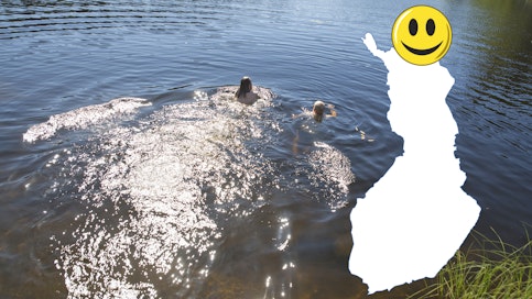 Suomalaiset ovat maailman onnellisin kansa. Kuvituskuva.