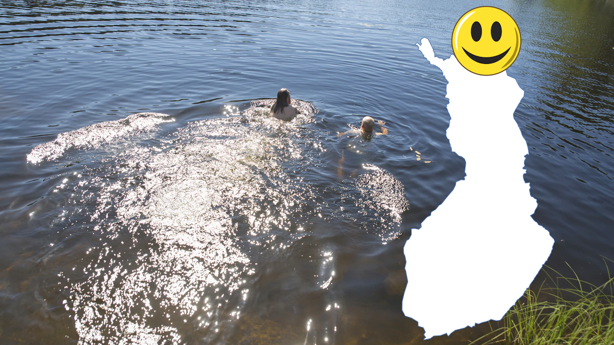 Suomalaiset ovat maailman onnellisin kansa. Kuvituskuva.