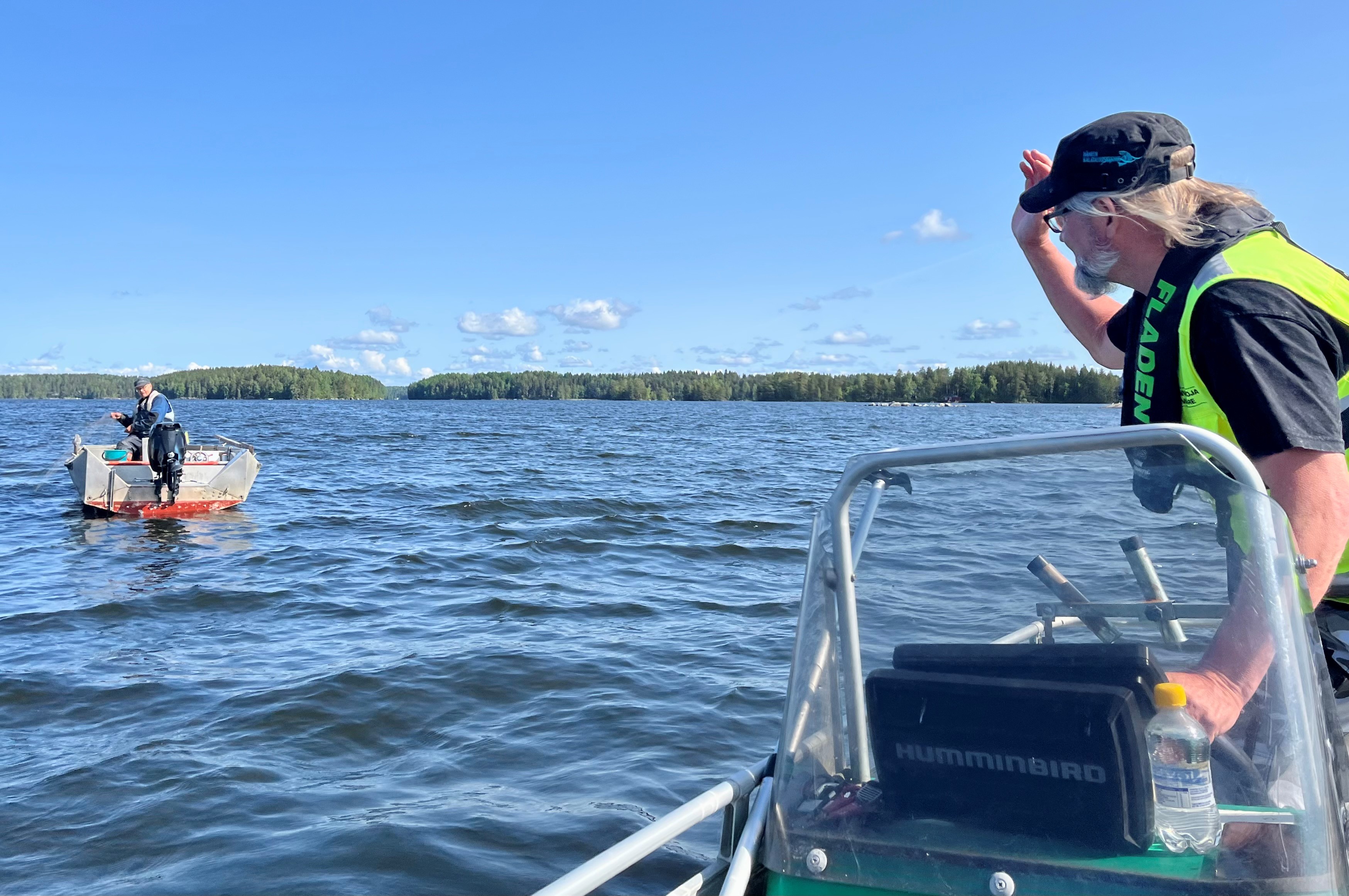 Tällä kalastajalla kaikki oli kunnossa. Muikkuja ei vielä verkosta noussut. 