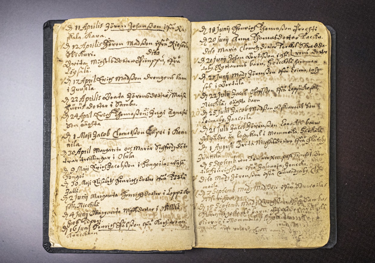 Huittisten seurakunnan syntyneiden luettelo 1660–1690 on saanut ajan saatossa uudet kannet.