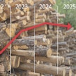 Energiapuun hinta kävi huipussaan vuonna 2024.