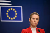 EU:n ulko- ja turvallisuuspolitiikan korkea edustaja Kaja Kallas kertoo viestipalvelu X:ssä, että EU seuraa tilannetta. LEHTIKUVA/AFP. 
