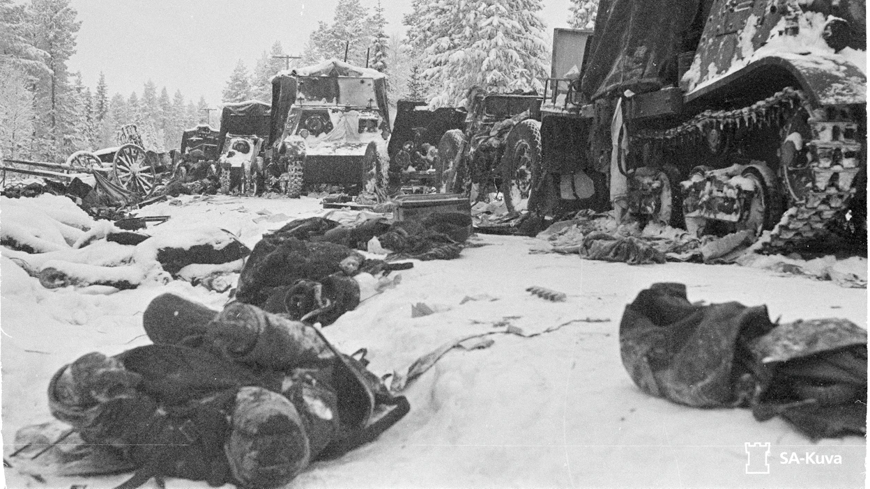 Raatteen tien maasto aiheutti merkittäviä vaikeuksia Neuvostoliiton armeijalle vuonna 1940.