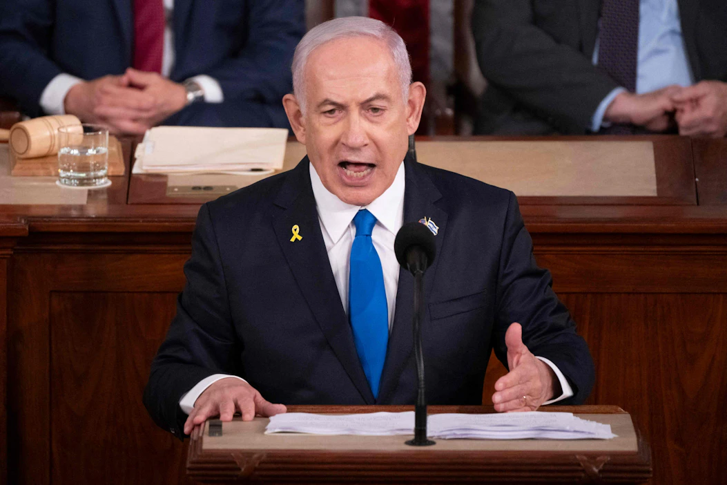 Israelin pääministeri Benjamin Netanjahu kutsui Iranin tiistai-iltaista ohjushyökkäystä Israeliin suureksi virheeksi. Arkistokuva heinäkuulta. LEHTIKUVA / AFP.