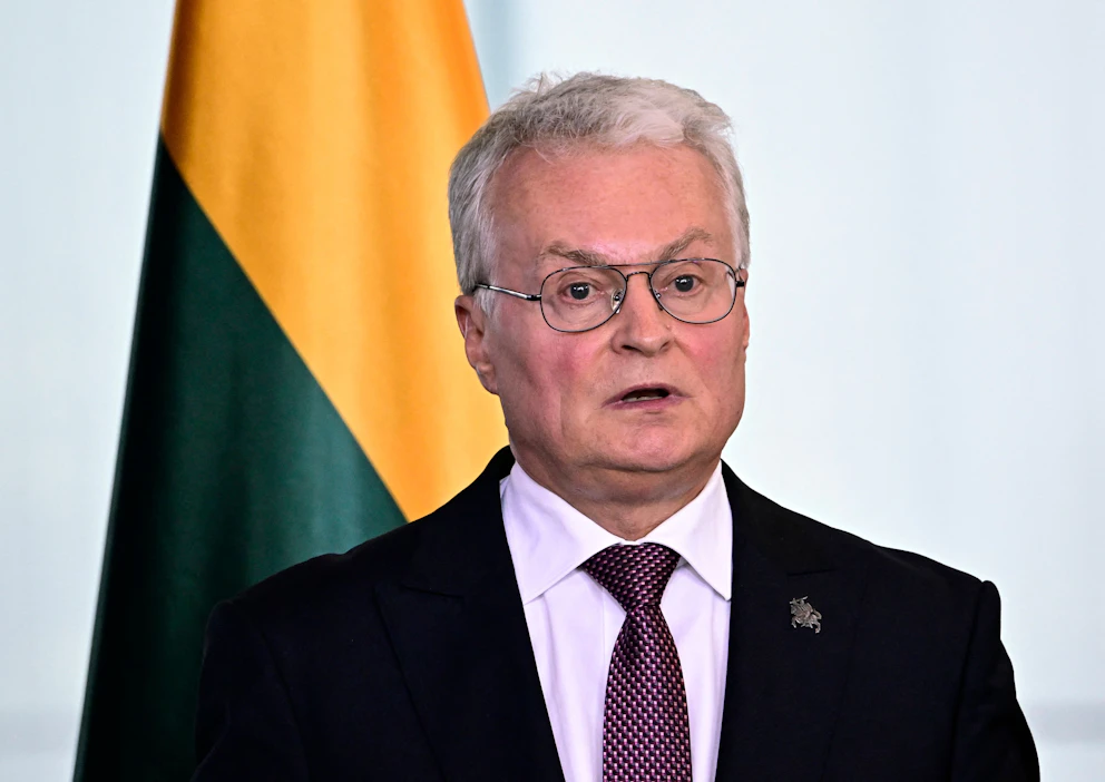 Liettuan presidentin Gitanas Nausedan mukaan iskut kohdistuisivat energia- ja liikenneinfrastruktuuriin. AFP / LEHTIKUVA.