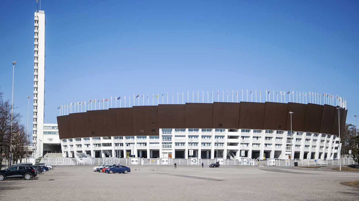 Helsingin Olympiastadion. Kisat järjestettiin Helsingissä vuonna 1952. Muutama vuosi sitten peruskorjattu stadion on yhä aktiivisessa käytössä.
