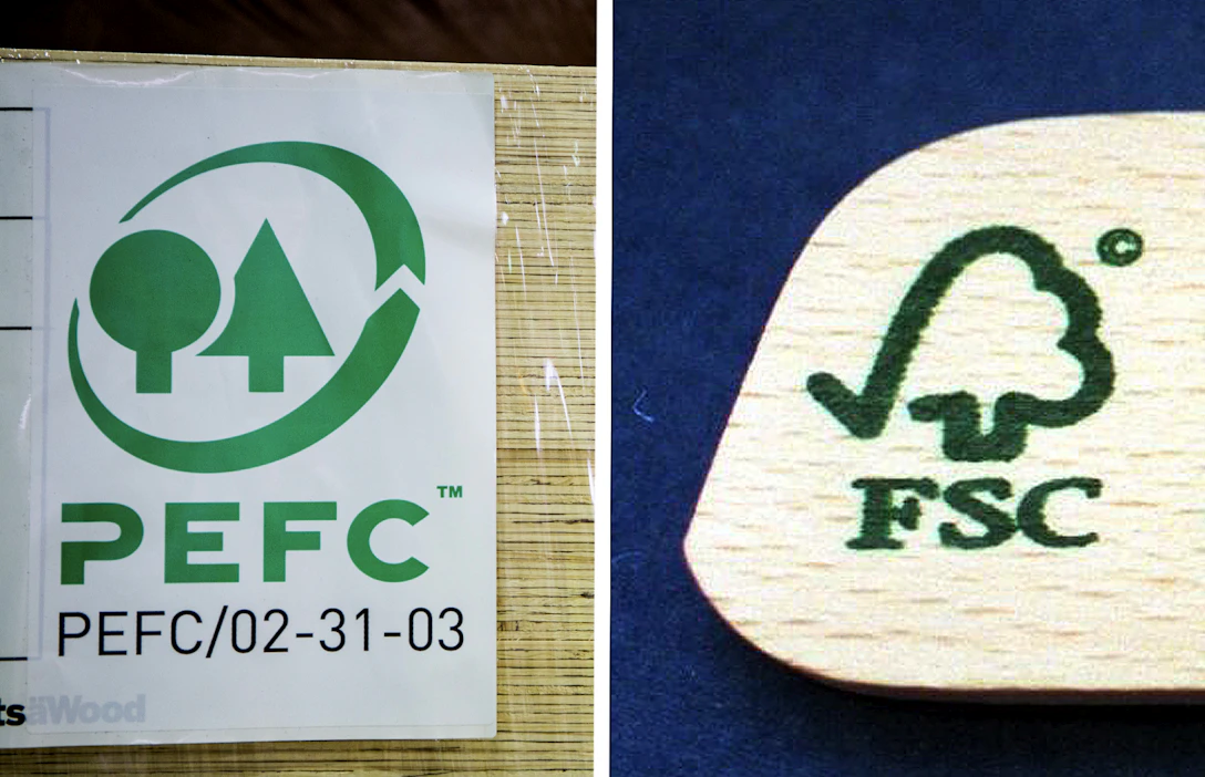 PEFC- ja FSC-sertifikaatit.